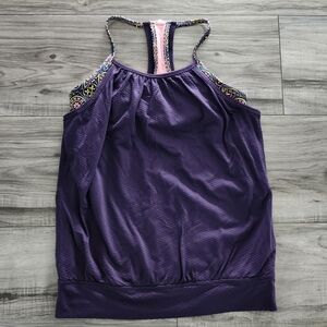 Ivivva by Lululemon Double Tank Top with Built In Bra Size 10